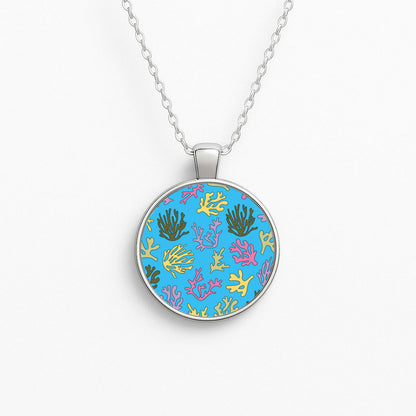 Coral Pattern - Sealife Circle Necklace