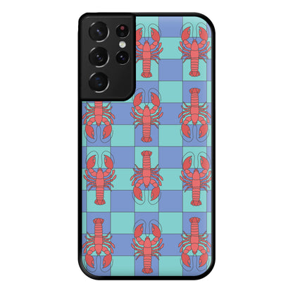 Lobster Pattern - Sealife Phone Case for Galaxy S21 Ultra