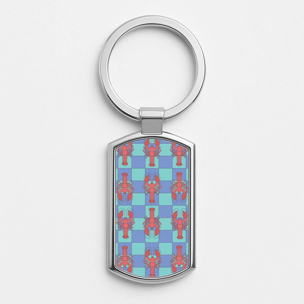 Lobster Pattern - Sealife Silver Keyring