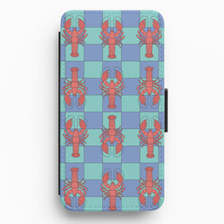 Lobster Pattern - Sealife Flip / Wallet Phone Case