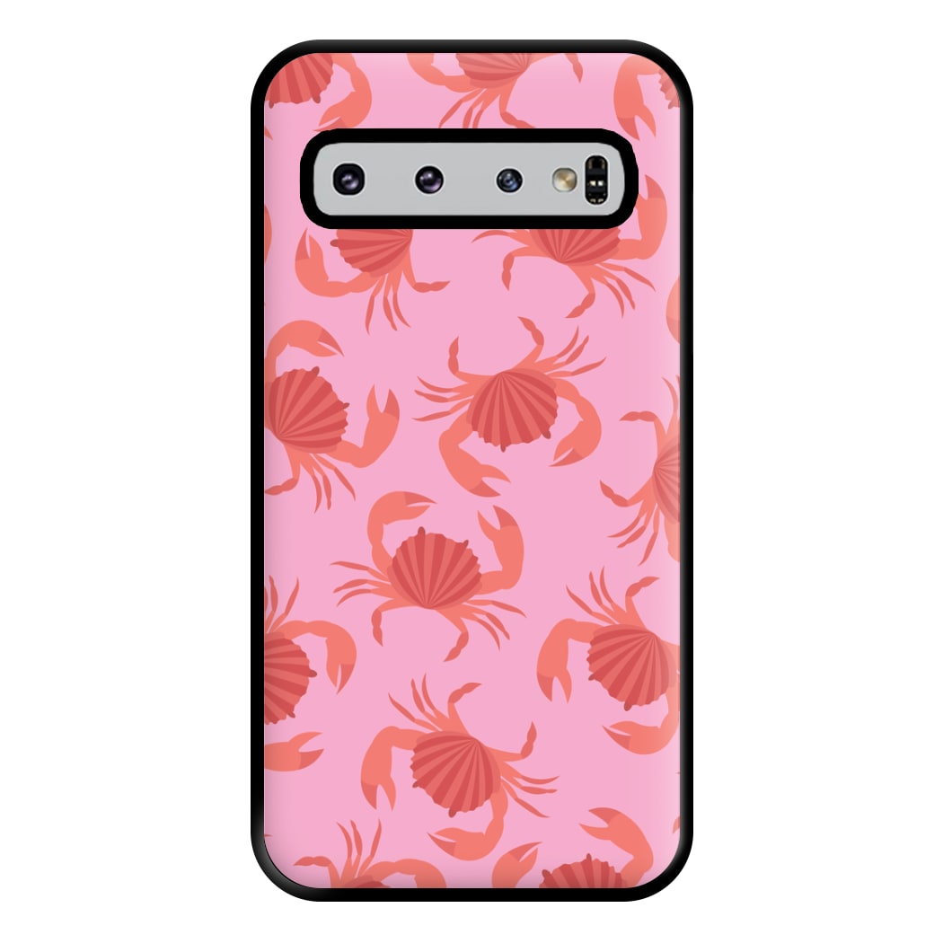 Crab Pattern - Sealife Phone Case for Galaxy S10 Plus