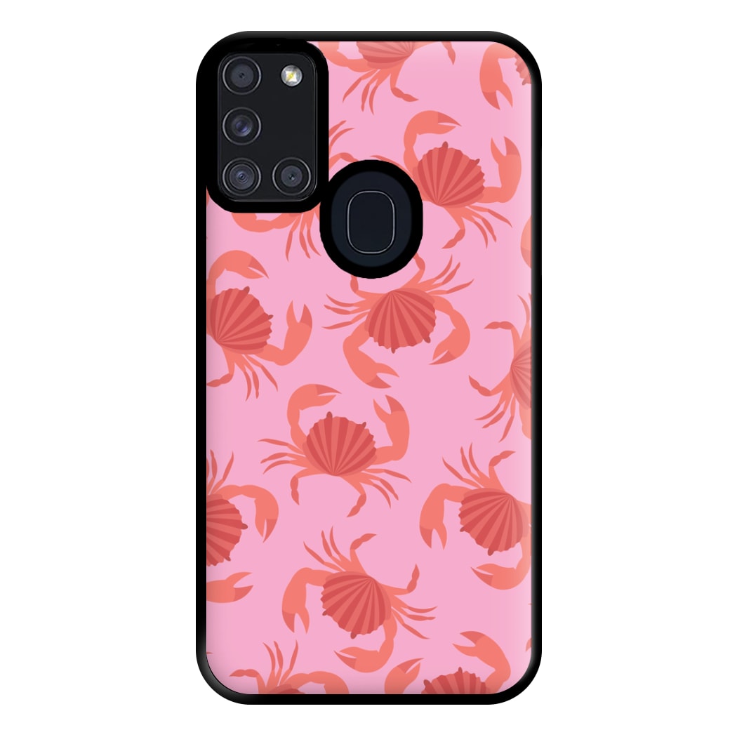 Crab Pattern - Sealife Phone Case for Galaxy A21s