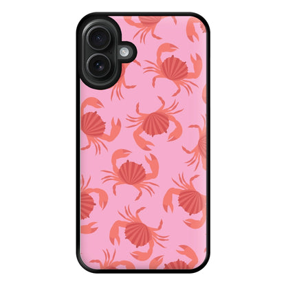 Crab Pattern - Sealife Phone Case for iPhone 16 Plus