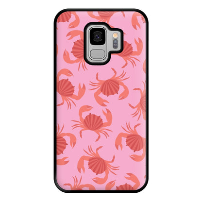 Crab Pattern - Sealife Phone Case for Galaxy S9 Plus