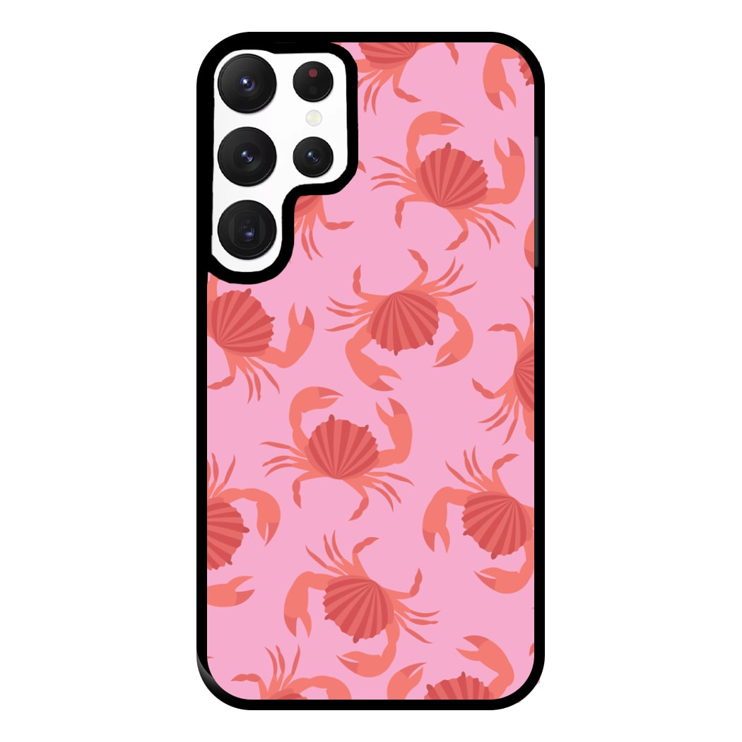 Crab Pattern - Sealife Phone Case for Galaxy S22 Ultra