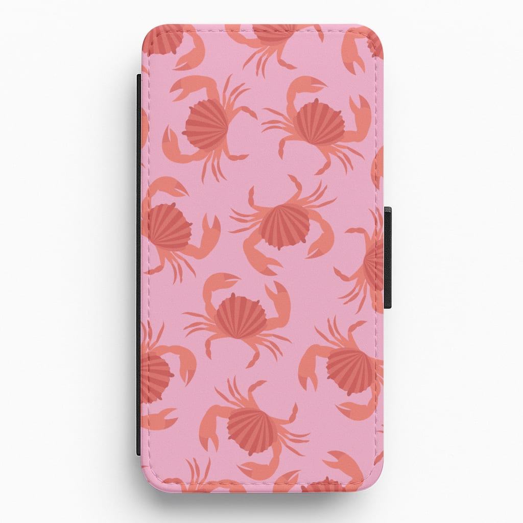 Crab Pattern - Sealife Flip / Wallet Phone Case