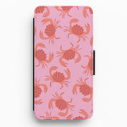 Crab Pattern - Sealife Flip / Wallet Phone Case 1