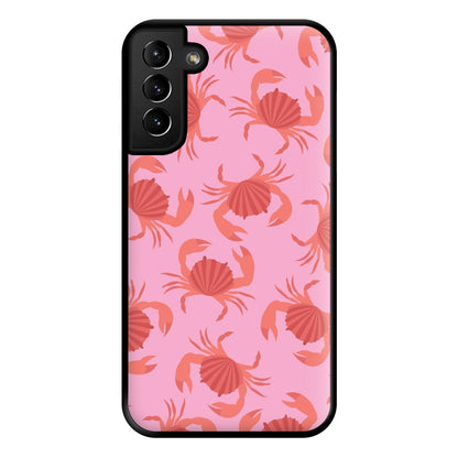 Crab Pattern - Sealife Phone Case for Galaxy S21 Plus