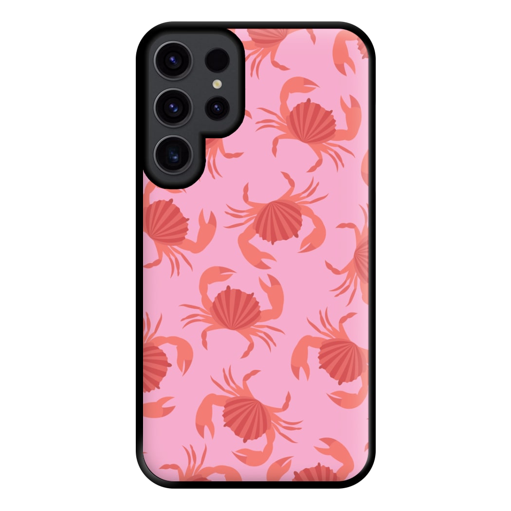 Crab Pattern - Sealife Phone Case for Galaxy S23 Ultra