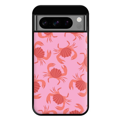 Crab Pattern - Sealife Phone Case for Google Pixel 8 Pro