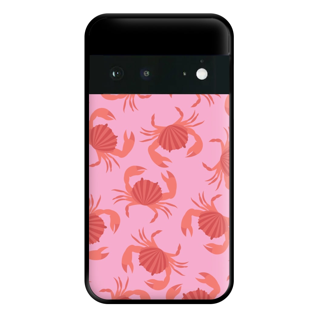 Crab Pattern - Sealife Phone Case for Google Pixel 6a