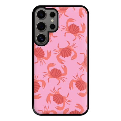 Crab Pattern - Sealife Phone Case for Galaxy S24 Ultra