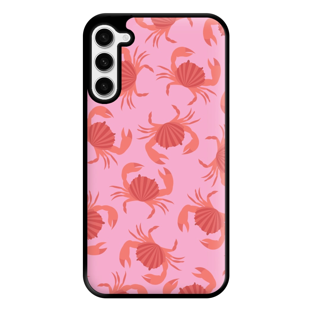 Crab Pattern - Sealife Phone Case for Galaxy S23 Plus