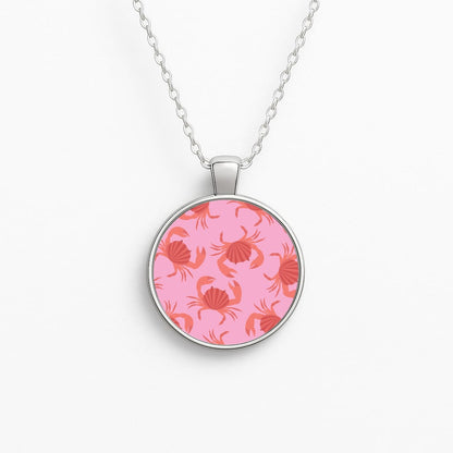 Crab Pattern - Sealife Circle Necklace