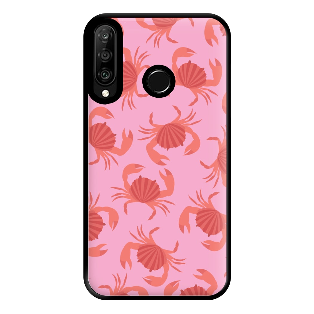 Crab Pattern - Sealife Phone Case for Huawei P30 Lite