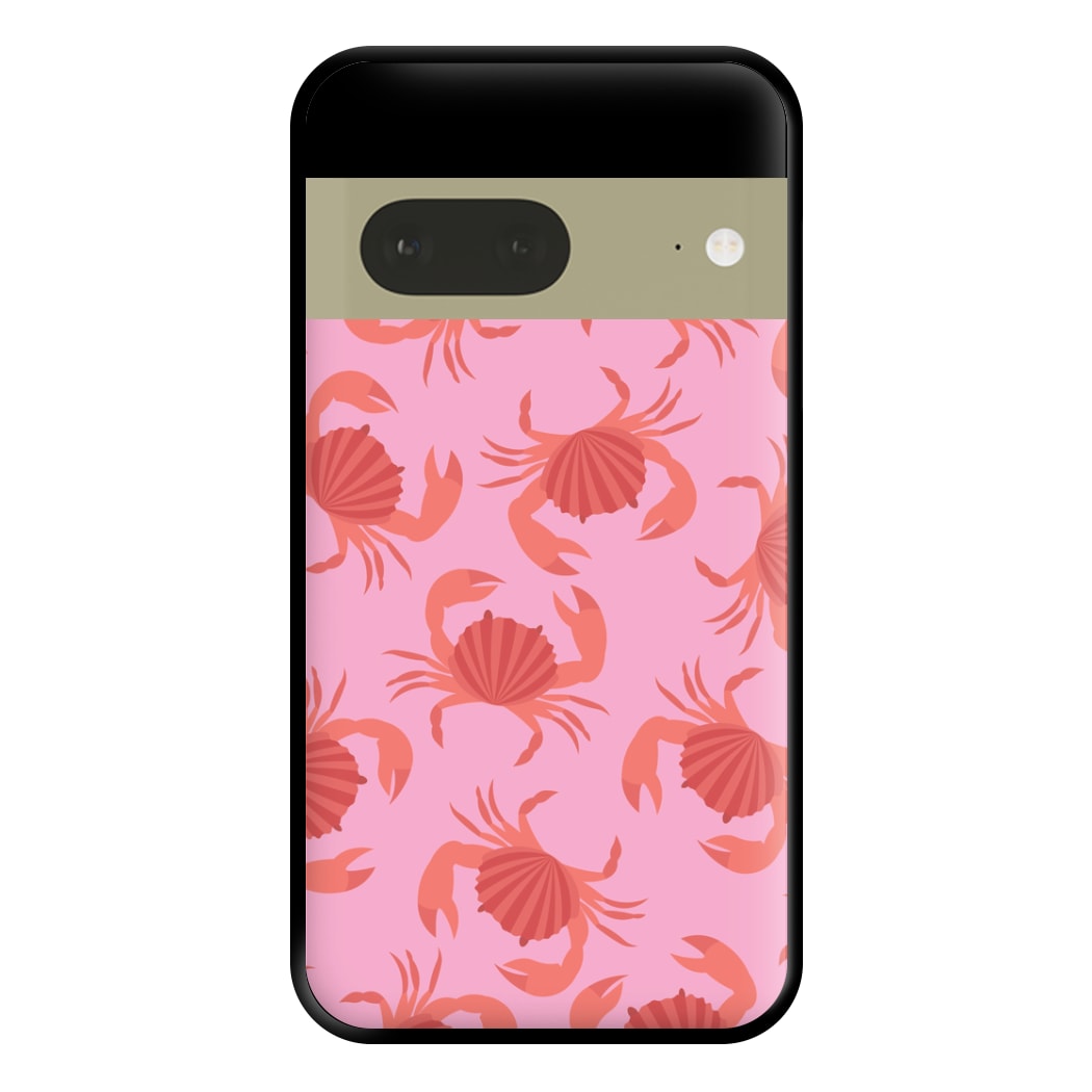 Crab Pattern - Sealife Phone Case for Google Pixel 7a