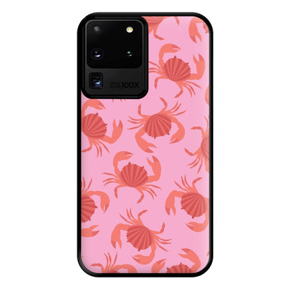 Crab Pattern - Sealife Phone Case for Galaxy S20 Ultra