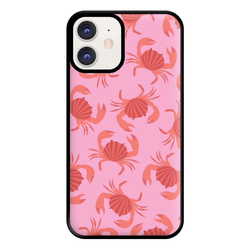 Crab Pattern - Sealife Phone Case for iPhone 12 / 12 Pro