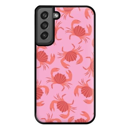 Crab Pattern - Sealife Phone Case for Galaxy S21FE