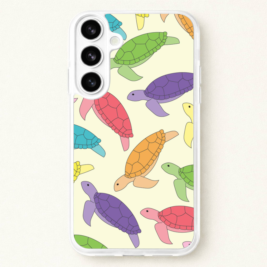 Multi Coloured Turtle Pattern - Sealife Phone Case for Galaxy S26 Plus