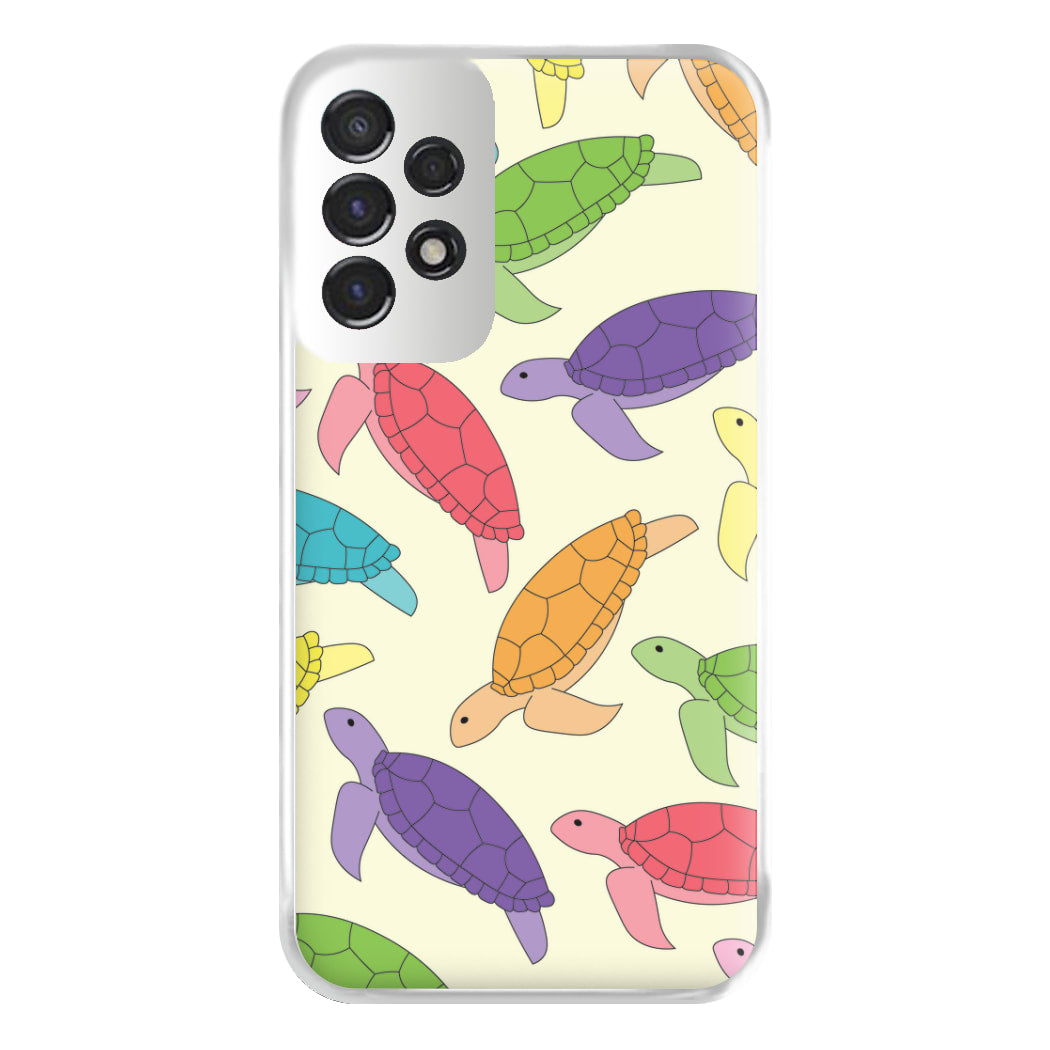 Multi Coloured Turtle Pattern - Sealife Phone Case for Galaxy A53