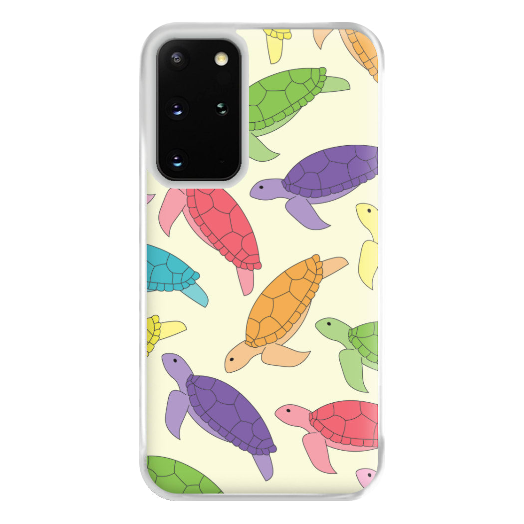 Multi Coloured Turtle Pattern - Sealife Phone Case for Galaxy S20 Plus