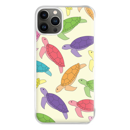 Multi Coloured Turtle Pattern - Sealife Phone Case for iPhone 13