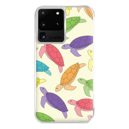 Multi Coloured Turtle Pattern - Sealife Phone Case for Galaxy S20 Ultra