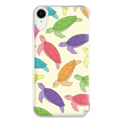 Multi Coloured Turtle Pattern - Sealife Phone Case for iPhone XR