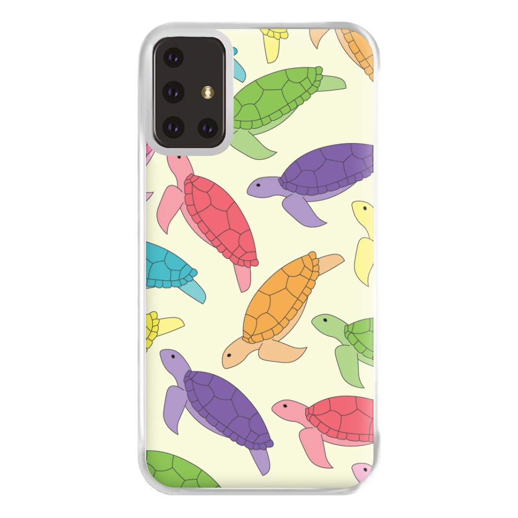 Multi Coloured Turtle Pattern - Sealife Phone Case for Galaxy A71