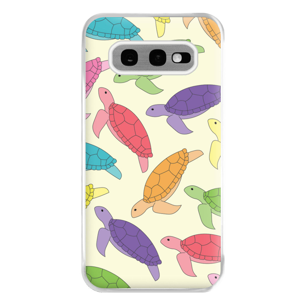 Multi Coloured Turtle Pattern - Sealife Phone Case for Galaxy S10e