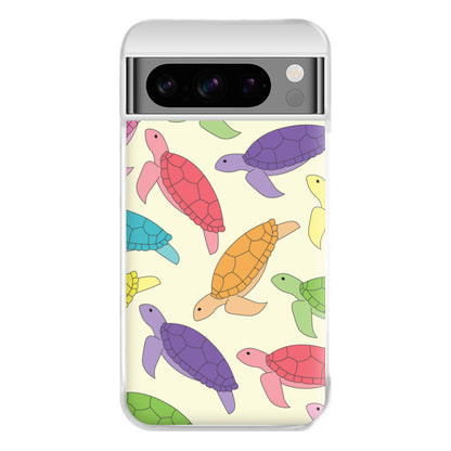 Multi Coloured Turtle Pattern - Sealife Phone Case for Google Pixel 8 Pro