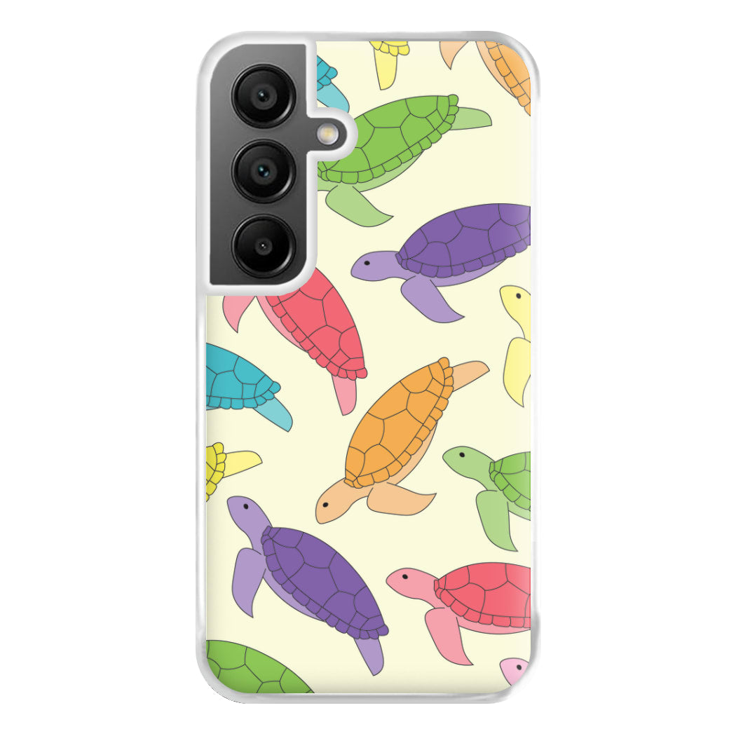 Multi Coloured Turtle Pattern - Sealife Phone Case for Galaxy A55