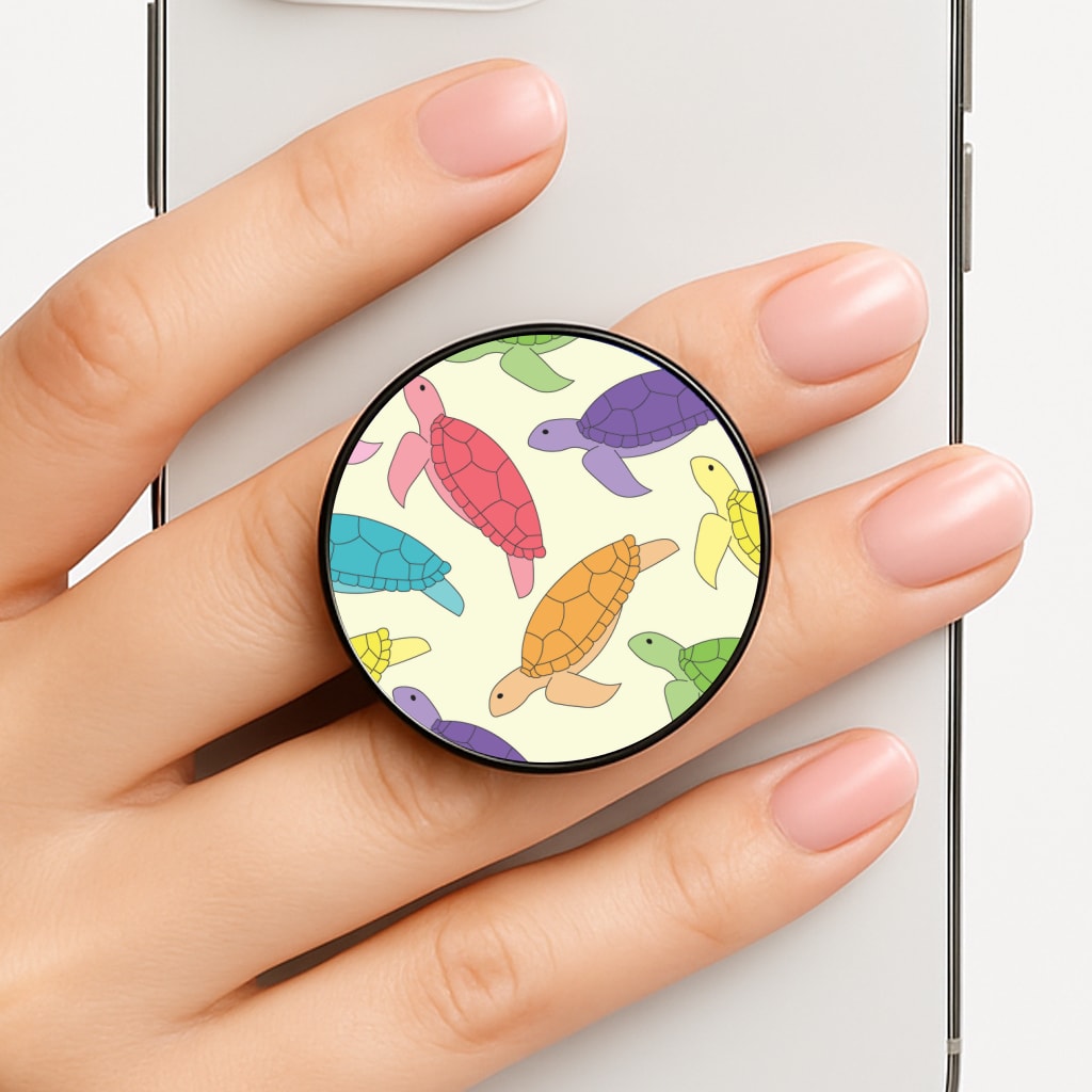 Multi Coloured Turtle Pattern - Sealife Phone Grip