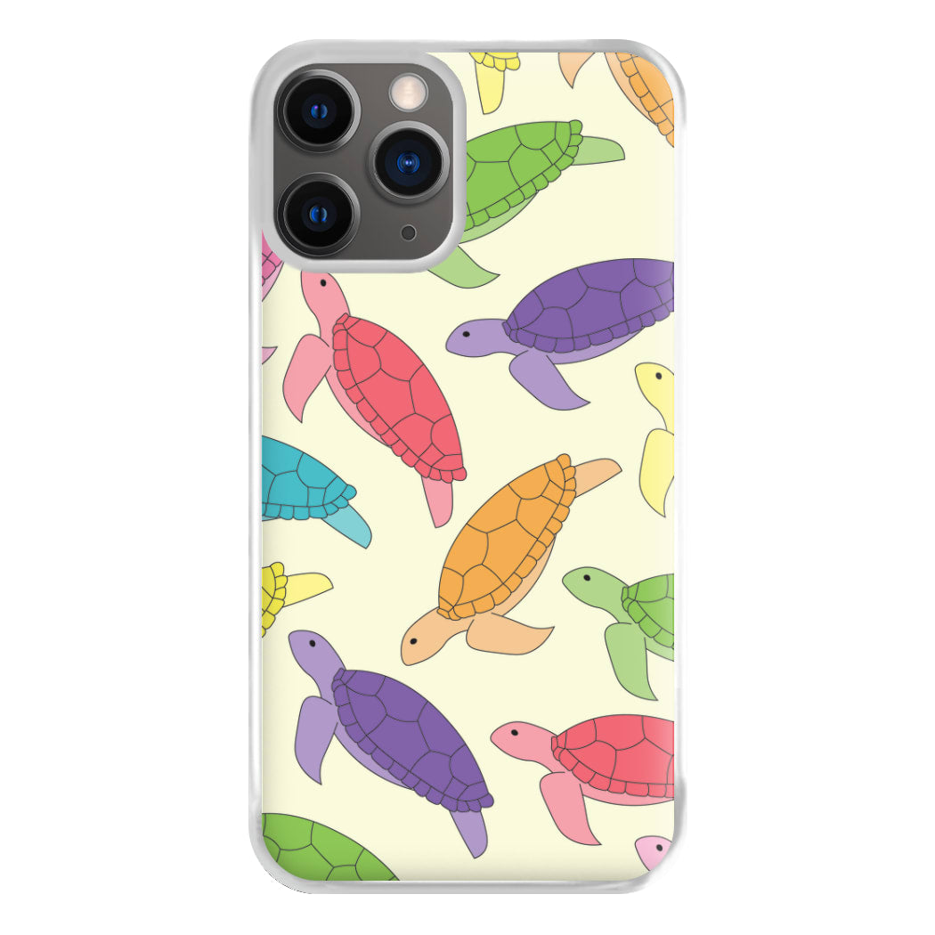 Multi Coloured Turtle Pattern - Sealife Phone Case for iPhone 12 Pro Max