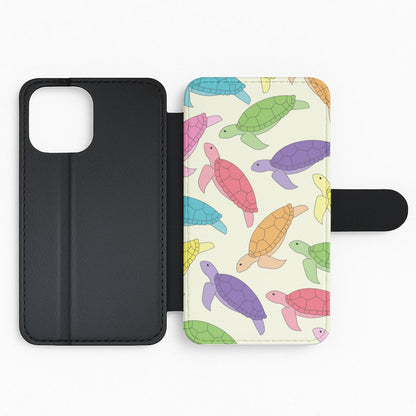 Multi Coloured Turtle Pattern - Sealife Flip Phone Case