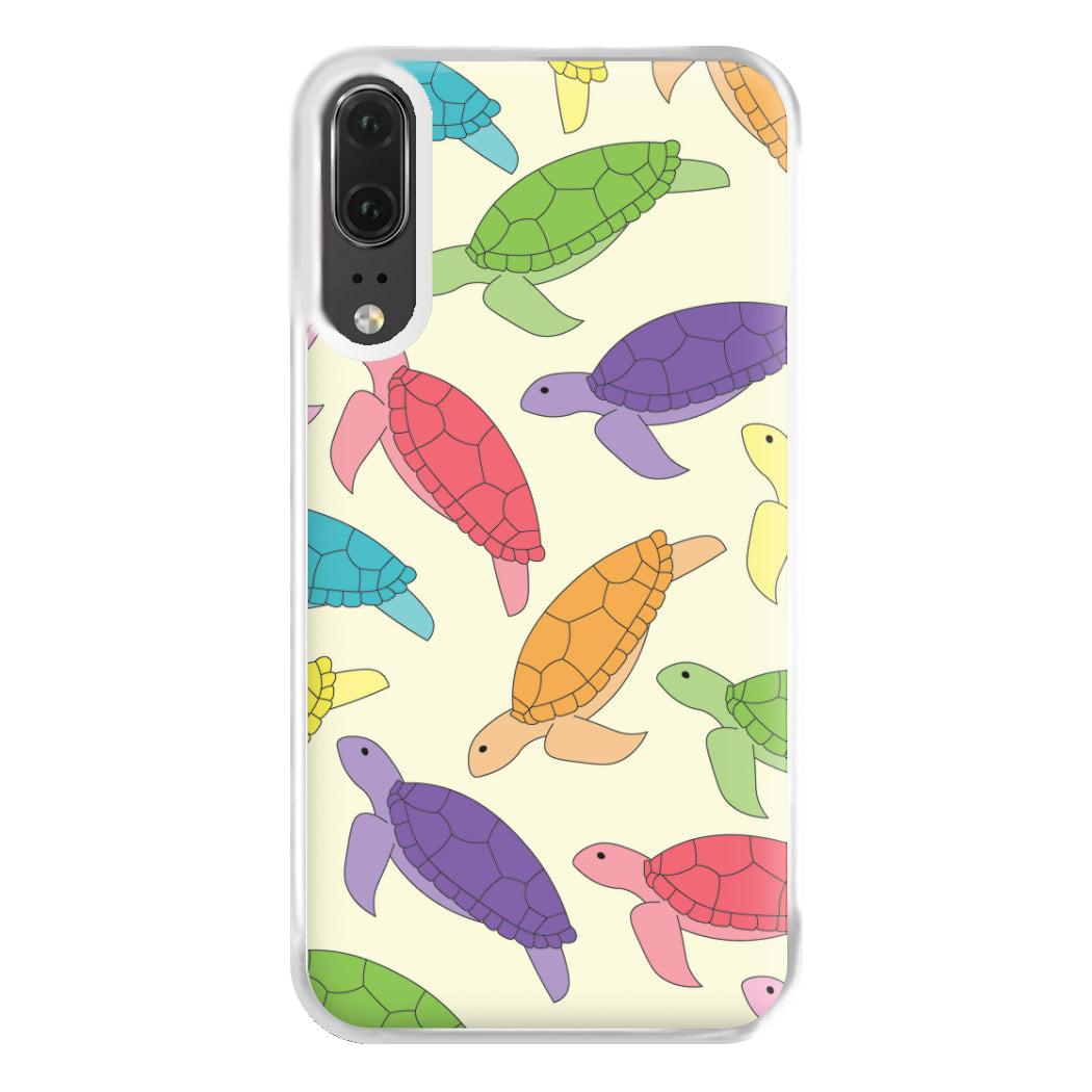 Multi Coloured Turtle Pattern - Sealife Phone Case for Huawei P20