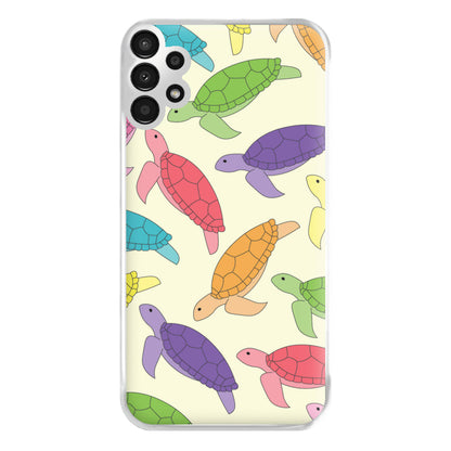 Multi Coloured Turtle Pattern - Sealife Phone Case for Galaxy A13