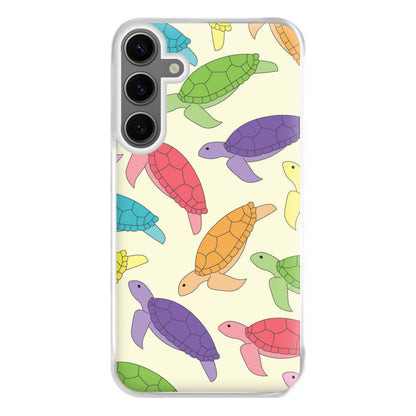 Multi Coloured Turtle Pattern - Sealife Phone Case for Galaxy S24FE