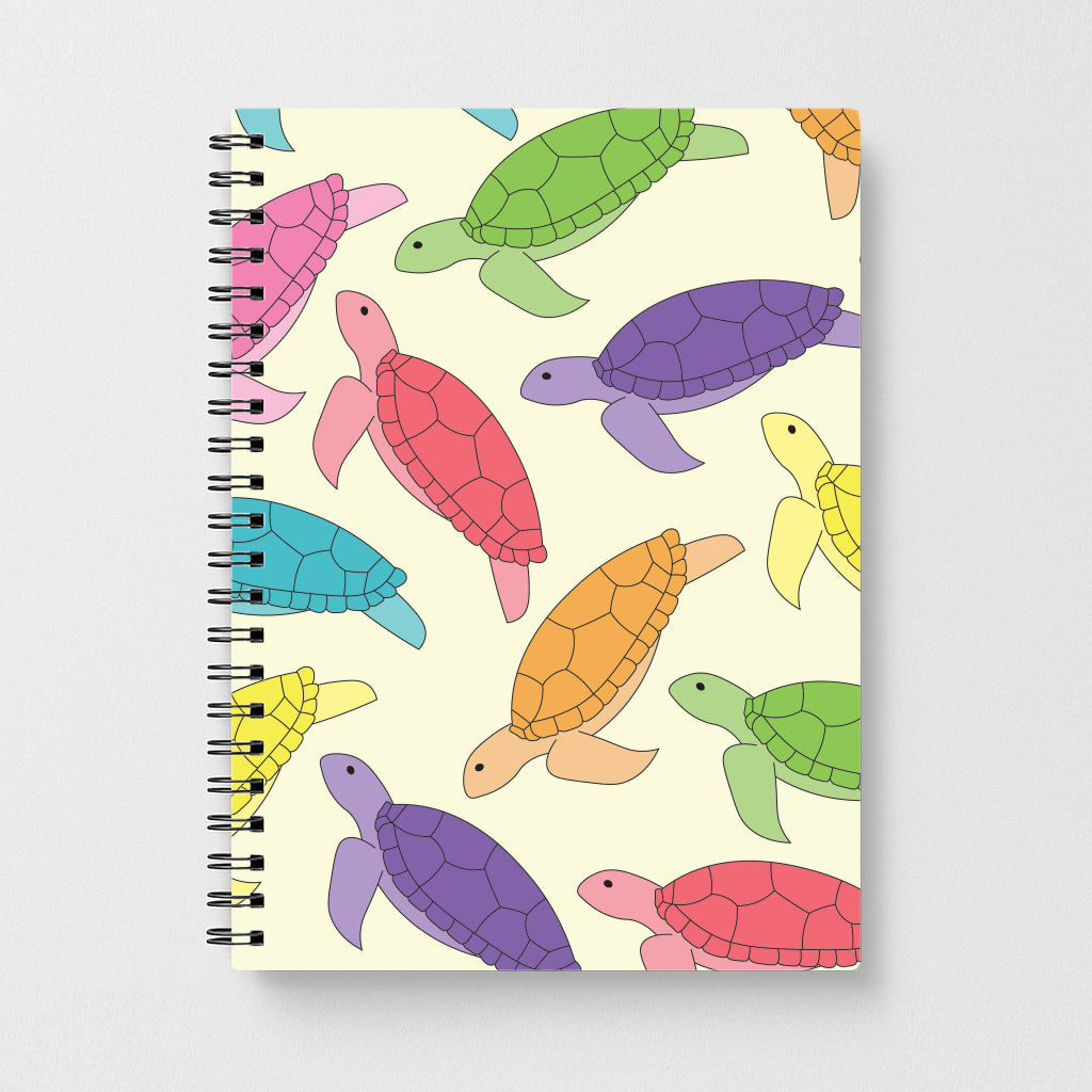 Multi Coloured Turtle Pattern - Sealife Notebook