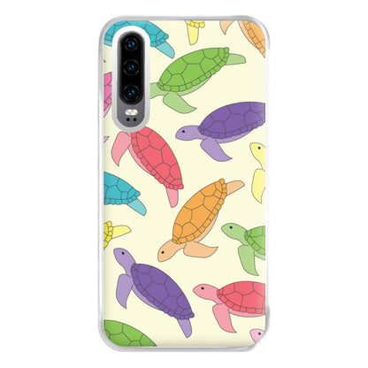 Multi Coloured Turtle Pattern - Sealife Phone Case for Huawei P30