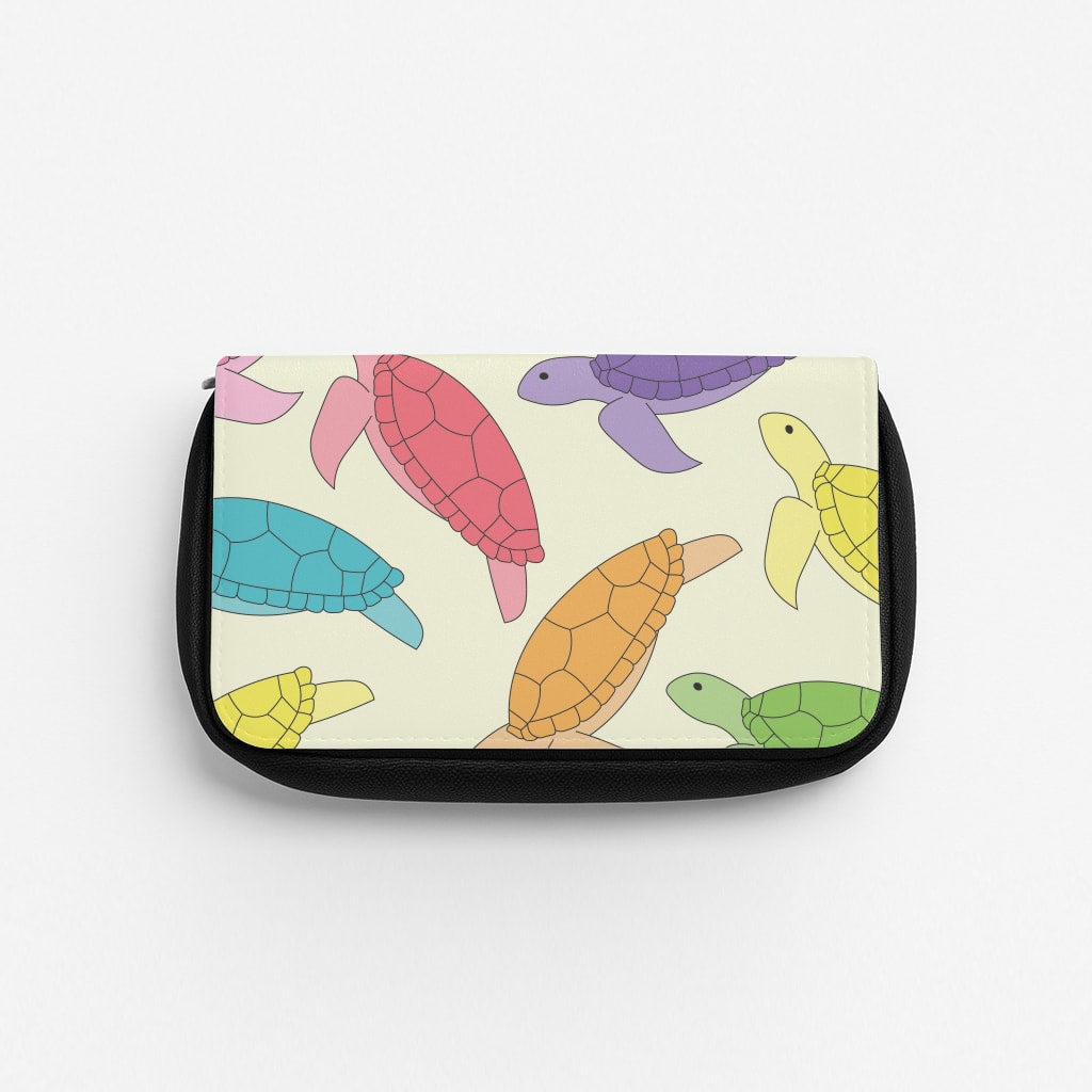 Multi Coloured Turtle Pattern - Sealife Pencil Case