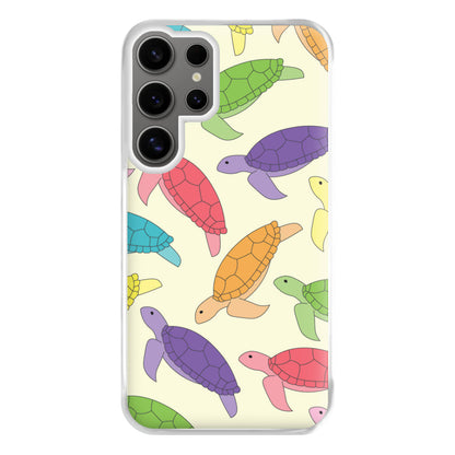 Multi Coloured Turtle Pattern - Sealife Phone Case for Galaxy S24 Ultra