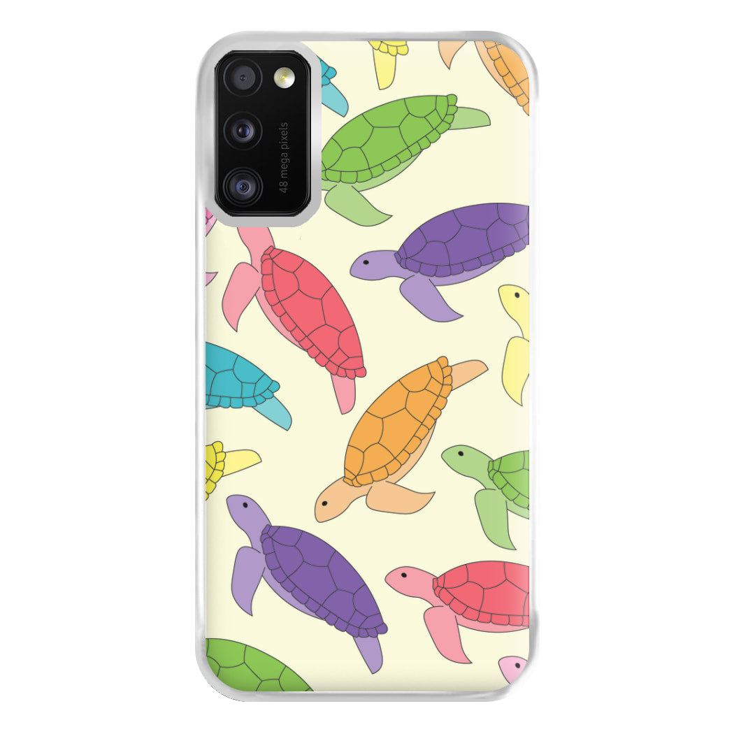 Multi Coloured Turtle Pattern - Sealife Phone Case for Galaxy A41