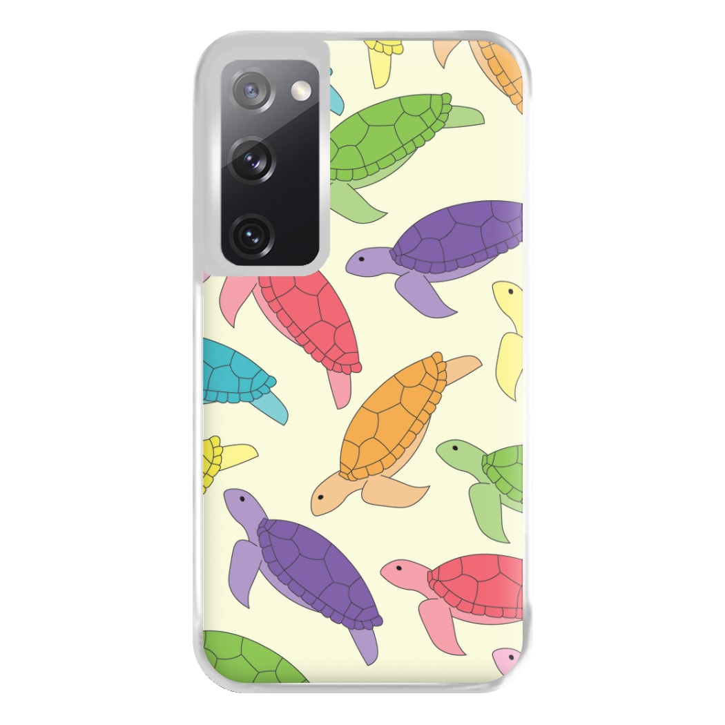 Multi Coloured Turtle Pattern - Sealife Phone Case for Galaxy S20FE