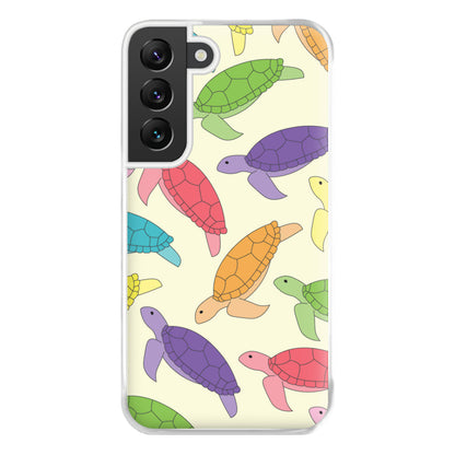 Multi Coloured Turtle Pattern - Sealife Phone Case for Galaxy S22 Plus