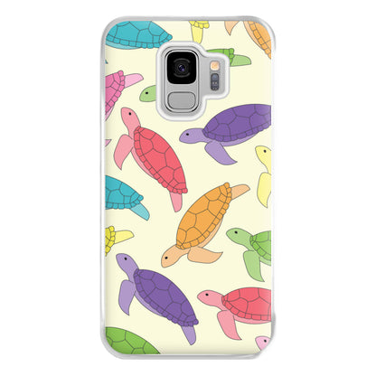 Multi Coloured Turtle Pattern - Sealife Phone Case for Galaxy S9 Plus