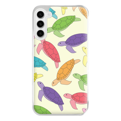 Multi Coloured Turtle Pattern - Sealife Phone Case for Galaxy S23FE