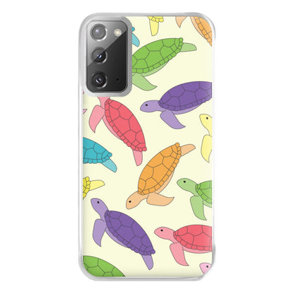 Multi Coloured Turtle Pattern - Sealife Phone Case for Galaxy Note 20 Ultra