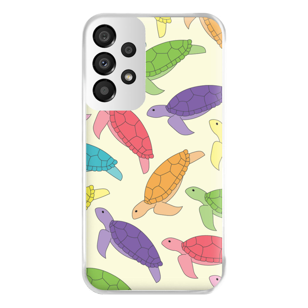 Multi Coloured Turtle Pattern - Sealife Phone Case for Galaxy A33